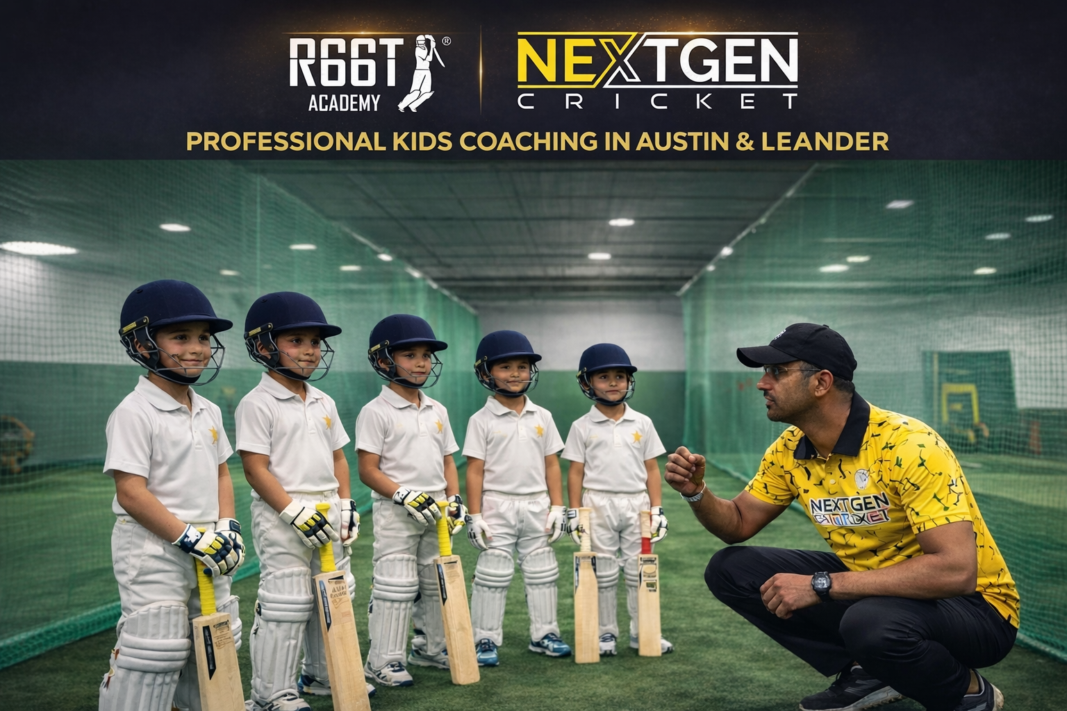 Professional Kids Cricket Academy in Austin & Leander | NextGen Cricket + R66T Coaching