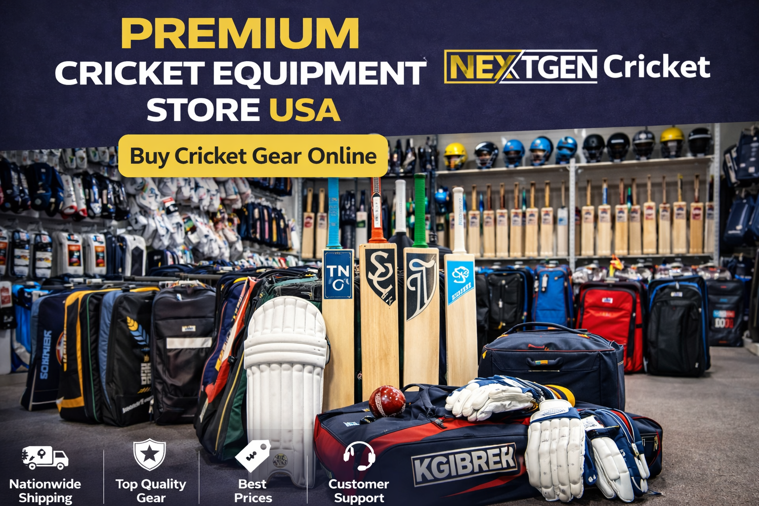 Premium Cricket Equipment Store USA | Buy Cricket Gear Online | NextGen Cricket