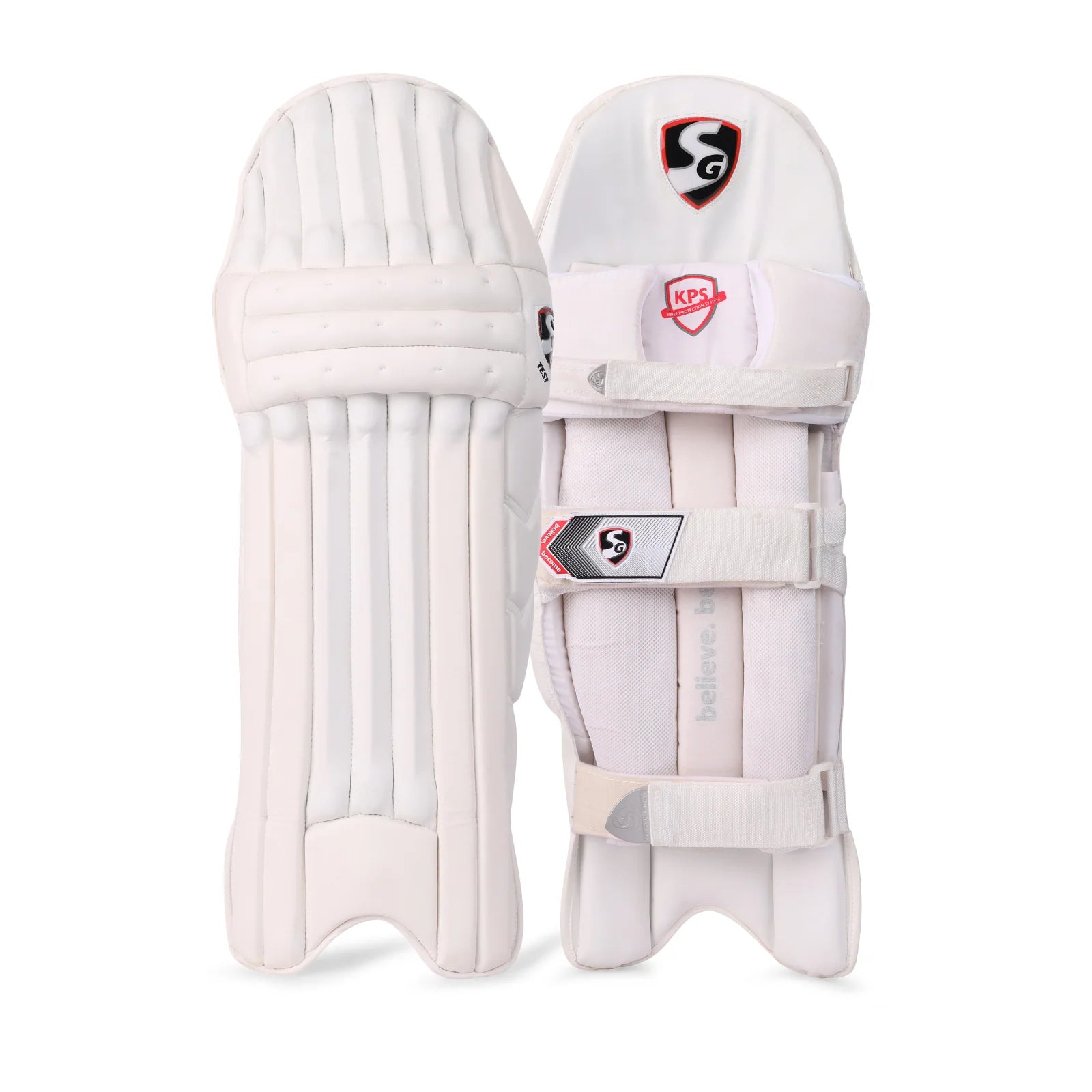 SG TEST WHITE Batting Pads | Premium Cricket Leg Guards-1