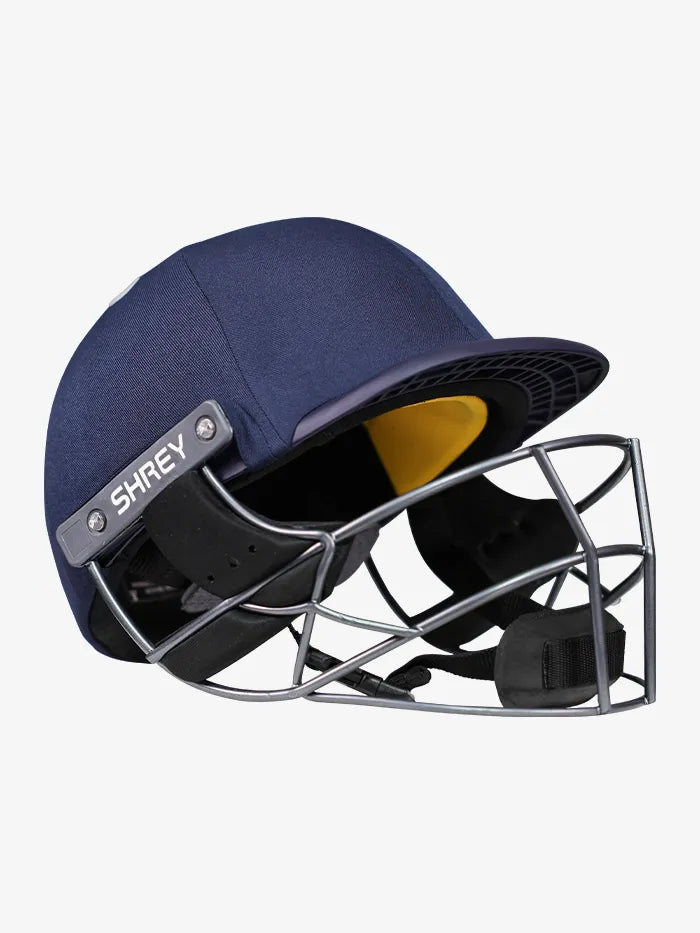 Shrey Elite Pro Navy Blue With Stainless Steel-1